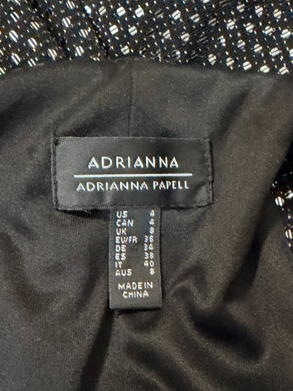Adrianna Papell Black Sequined U-Wire Halter Tunic Top - Size 4 - Picture 10 of 10